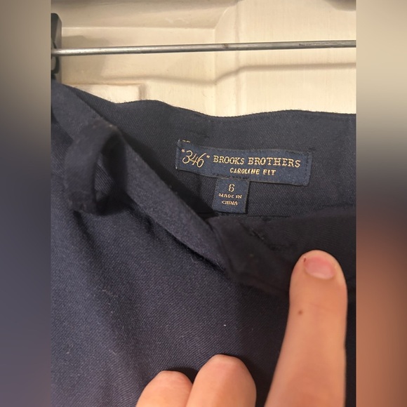 Brooks Brothers Caroline Fit Wool Trousers Navy Blue 6 - Picture 4 of 6
